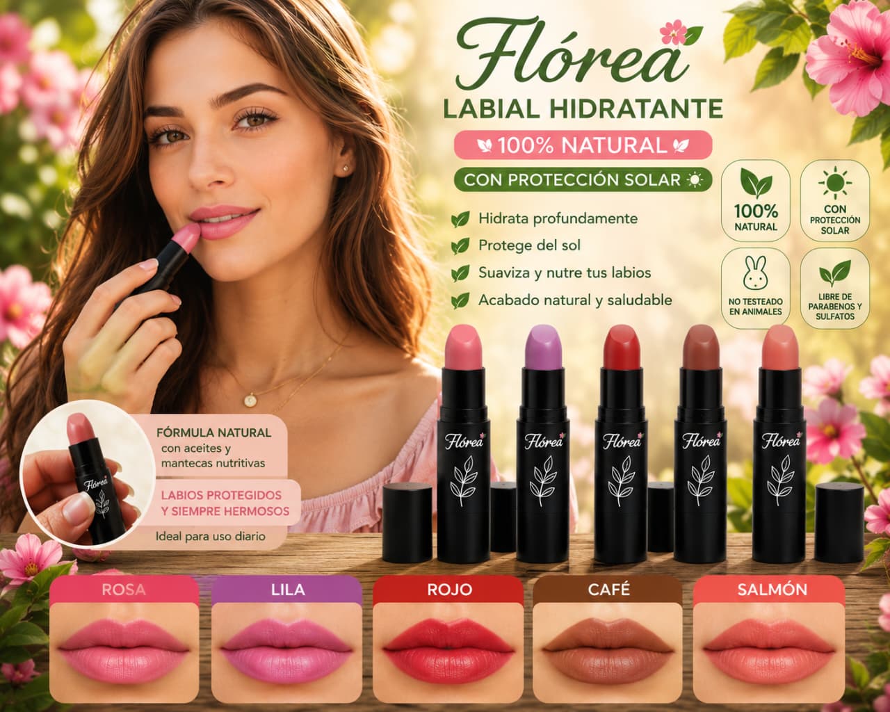 Labial Humectante UV Florea