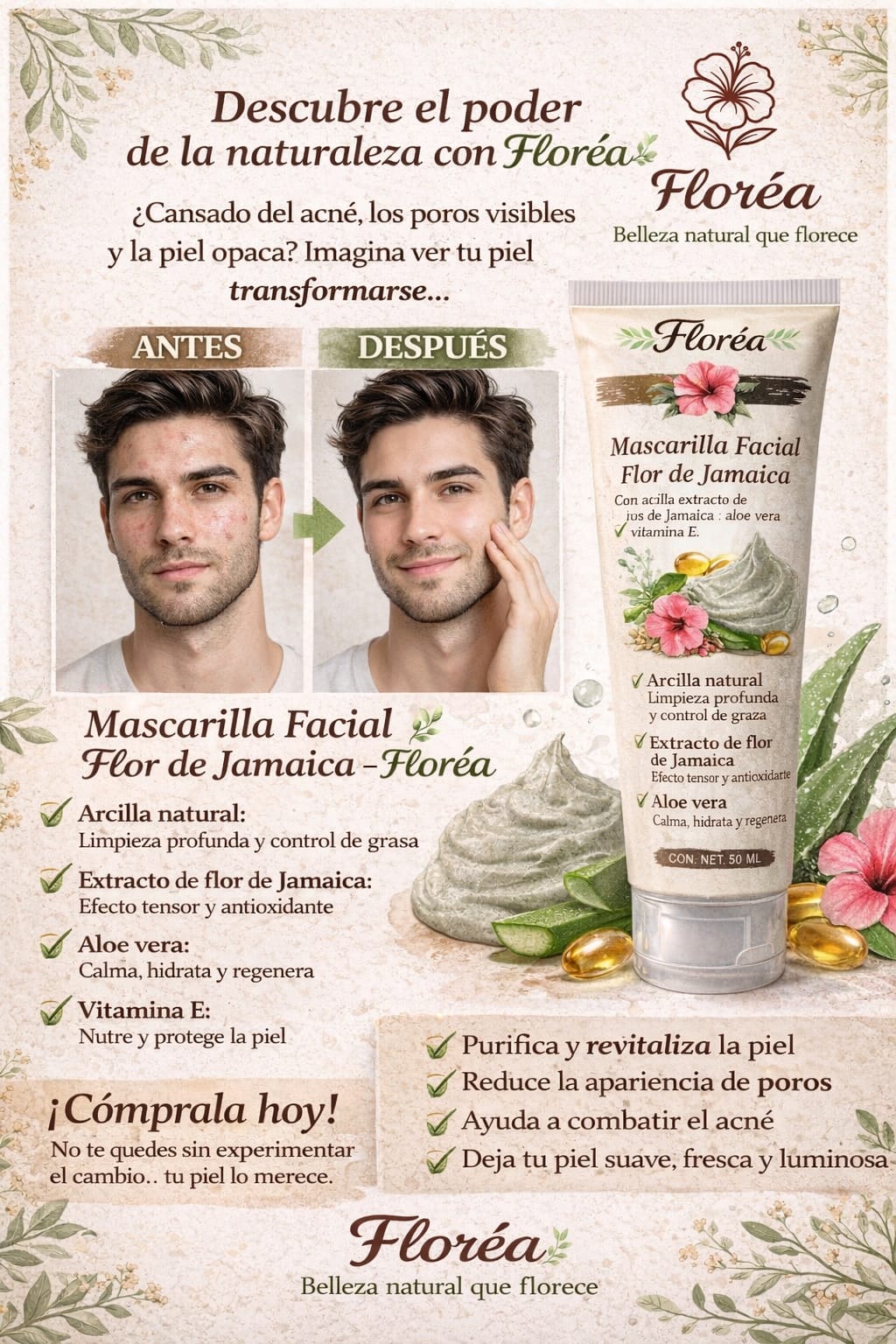 Mascarilla de Arcilla Florea