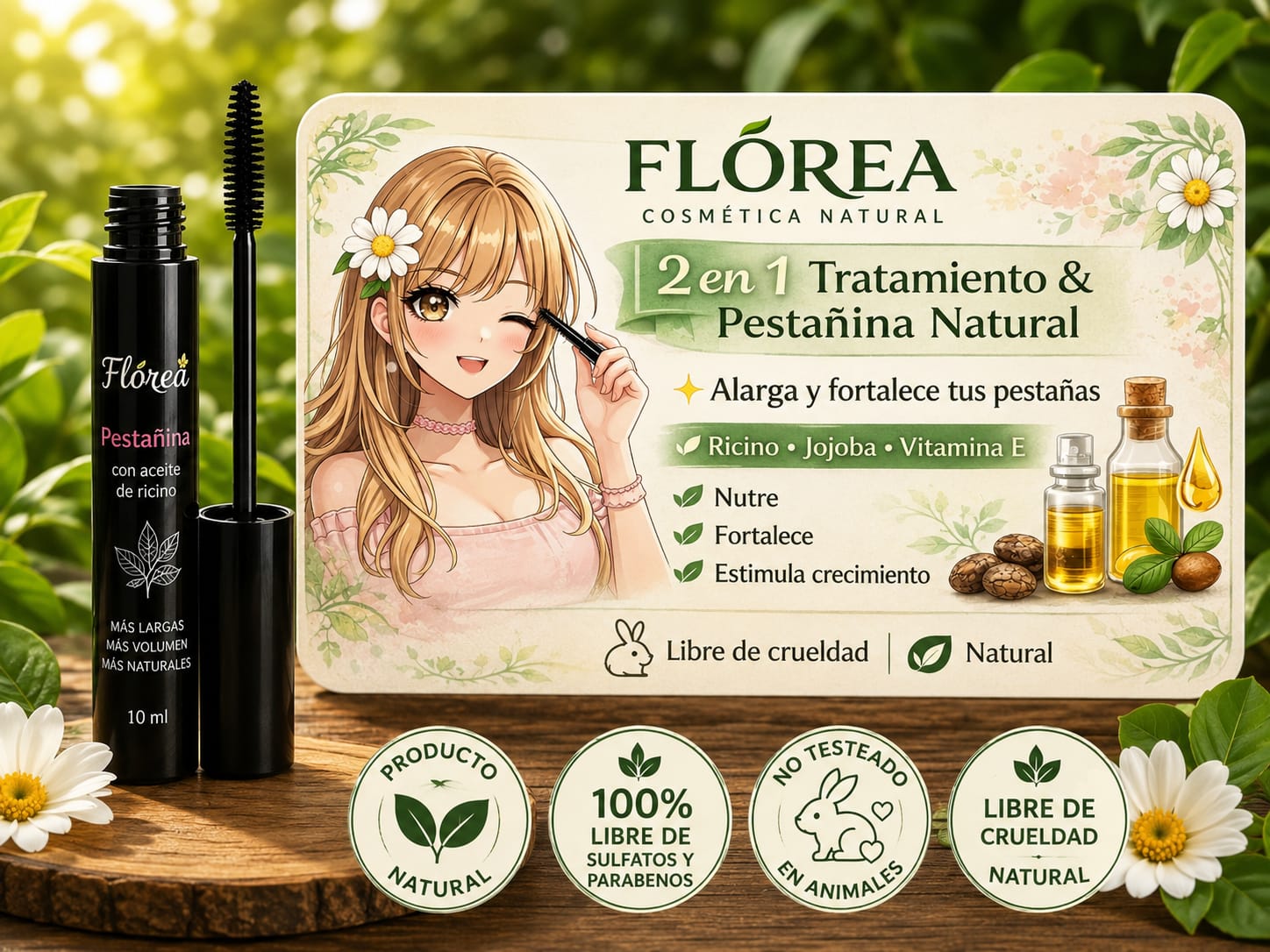Tratamiento dos en uno para pestanas Florea